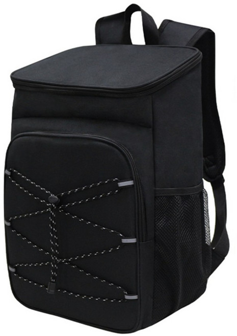 Allilio 쿨링백팩 보온보냉백팩 멀티캠핑백팩 여행가방 도시락가방 여행배낭 쿨러백 보냉가방, 블랙