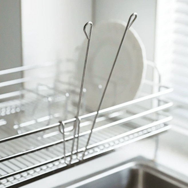 뚱보 주방 다용도 고무장갑 컵 건조대 홀더 거치대, 고무장갑 거치대 스텐1매, 1개