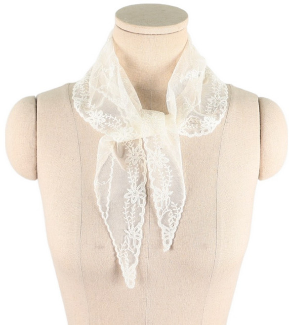 에스랑 안개삼각 여성 레이스 스카프