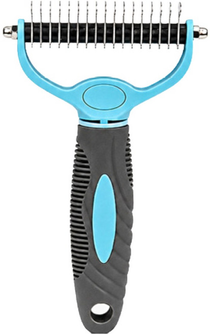 강아지·고양이 겸용 양면 엉킴 제거 브러시 강아지 죽은털 제거 빗 고양이 털제거기 반려동물 엉킴 해소 죽은털 제거 브러쉬, [3]소형