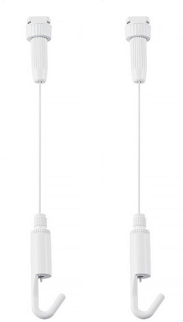 무타공 와이어 액자레일 천장 액자걸이, 화이트 중, 2개