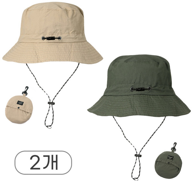 베라모다 휴대용 접이식 방수 버킷햇 등산모자 1+1