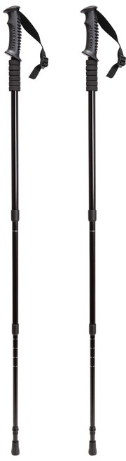 상상일상 초경량 등산스틱, 블랙, 2개