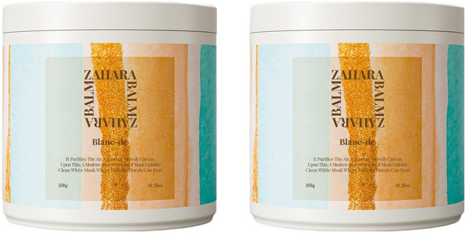 자하라밤 블랑드 에어 오브제 고체 탈취제, 2개, 300g