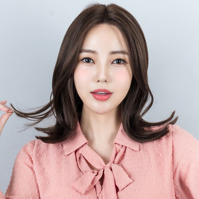투애니위그 RF 수제 통가발 6종 볼륨감있는 C컬_S컬_웨이브 전체 가발, 1개, 1-2. 메르 (내츄럴브라운 / 중단발 C컬 / 여신앞머리)