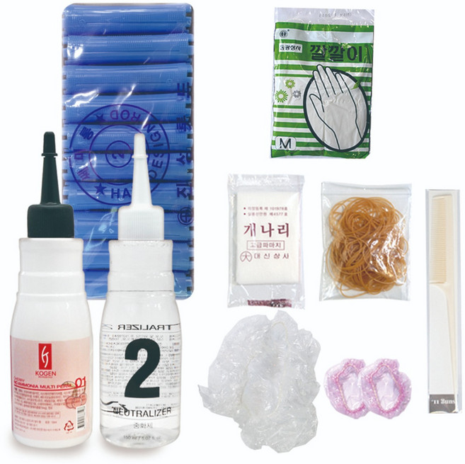 셀프펌 앞머리 파마세트, 1개, 혼합색상