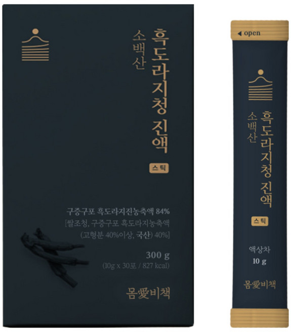 몸애비책 소백산 흑도라지청 진액 스틱, 10g, 30포, 1박스