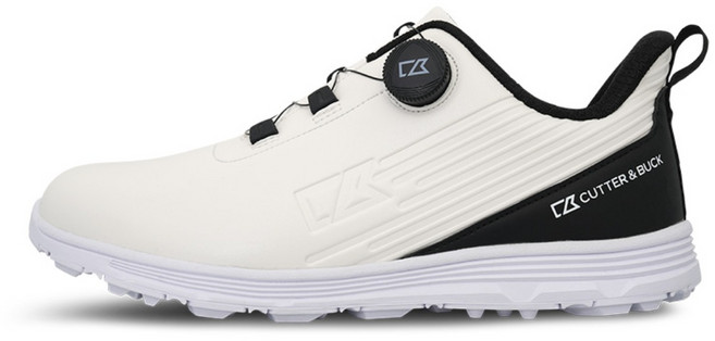 커터앤벅 남성 라인로고 스파이크리스 골프화 - CBM5AGS114