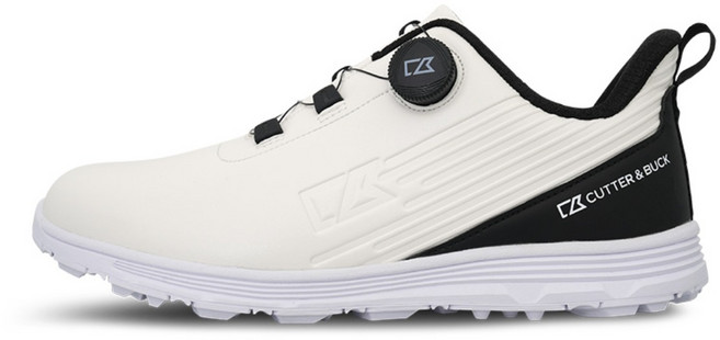 커터앤벅 남성 라인로고 스파이크리스 골프화 - CBM5AGS114
