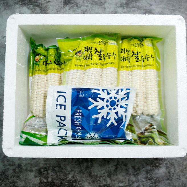 [품질보장] 괴산대학 냉동 햇 찰옥수수 생옥수수, 1세트, 5.1kg 내외(27입/15cm~18cm)