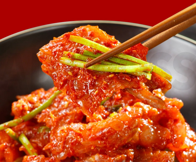 [인포벨]TV홈쇼핑정품 애드크로스 군산 명물 군산집 손질 홍어 무침 조선옥 명인 뼈제거 미나리 양념 홍어살 무침, 840g, 1세트