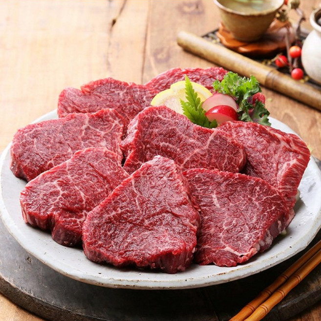 지리산 산청 유기농 한우 안심(스테이크용) 500g, 없음, 1개