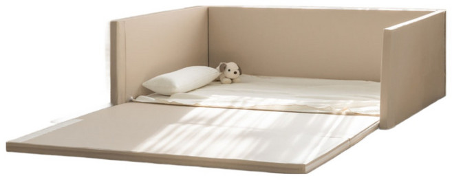 리포소홈 아기 안전 범퍼침대 하이가드 유아 신생아침대 애기 가드, 코코아베이지