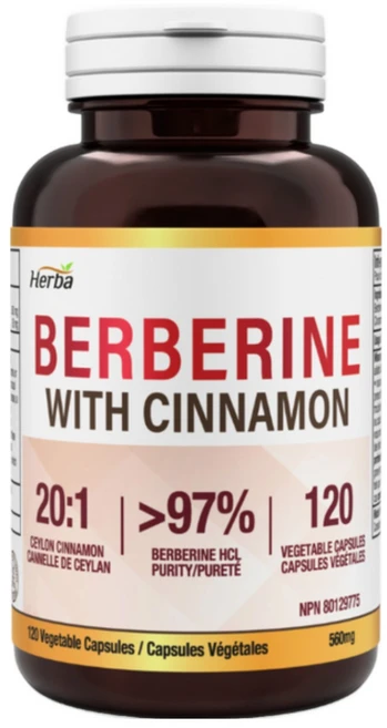 베르베린 1000mg 120식물성캡슐 실론 시나몬 2400mg 추가 함유 허바 캐나다, 1개, 120정 - 쿠팡