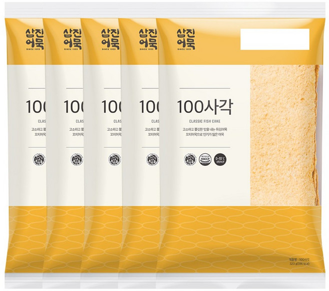 [삼진어묵] 100사각 1봉 320g x 5개