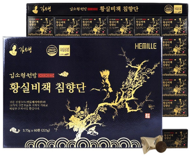 HnF (최신제조) 김소형원방 황실비책 침향단 100환 인도네시아산 침향 최대 함량 24% 고급선물용, 3개