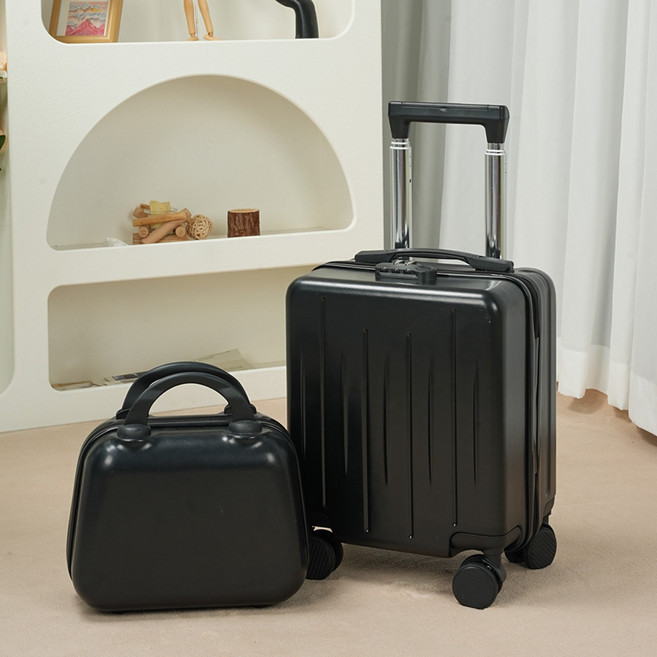 14인치 트렁크 두 세트의 소형 트렁크 단거리 여행 레버 트렁크 휴대용 트렁크 경음 만방향 바퀴