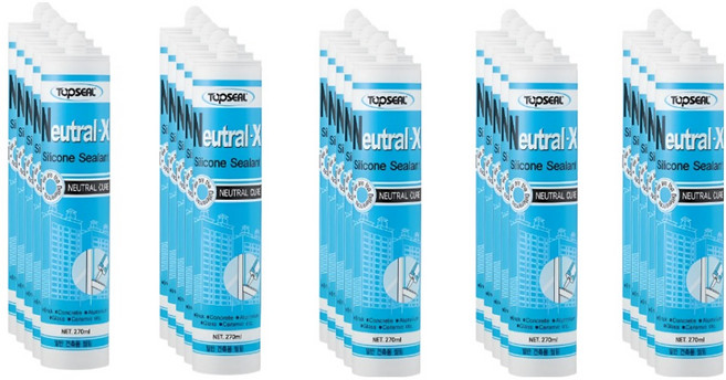 탑씰 Neutral-X 일반용 투명 실리콘 실란트 270ml 노즐포함, 25개