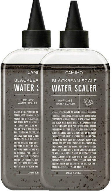 까미모 블랙빈 스칼프 워터 탈모 완화 두피스케일러, 2개, 250ml
