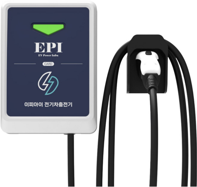 이피아이 전기차 충전기 세로형 가정용 국산 완속 회사용 공장용 집밥 회사밥 공장밥 7kW 케이블 변경 가능, 1개, 5m