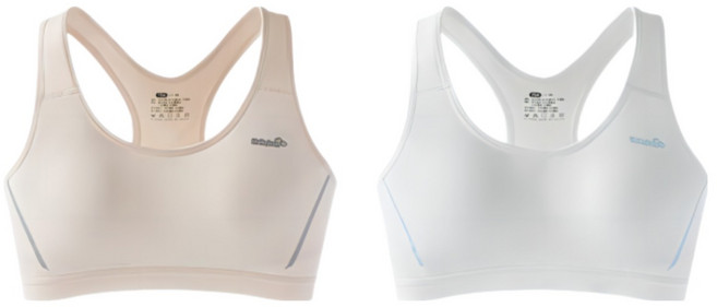 애보 빅사이즈 편안한 스포츠 주니어 성장기 브라 2종 세트