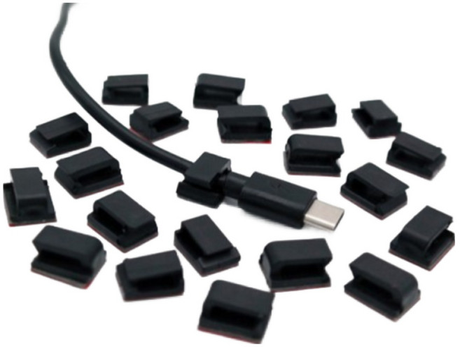 아이앤트 차량용 얇은 선 정리 클립, 20개, 블랙