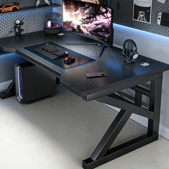 리보아 K자형 컴퓨터 게이밍 책상 테이블 1200, 블랙
