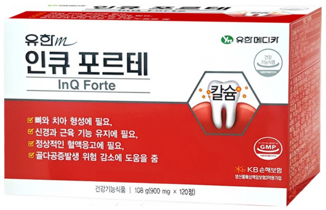 유한메디카 인큐포르테 잇몸치아 칼슘 120정, 1개