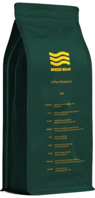 브리즈빈 디카페인 콜롬비아 후일라 커피 원두, 1개, 1kg, 홀빈(분쇄안함)