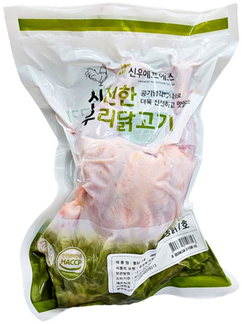 신우에프에스 냉장 생닭 통닭 10호 백숙용, 1개, 950g