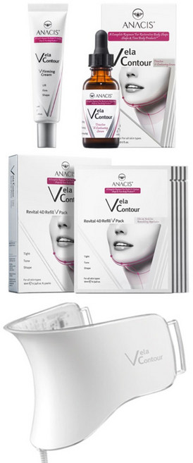 벨라컨투어 V 리프트 넥케어 LED마스크 목주름 팩 크림 앰플 4종