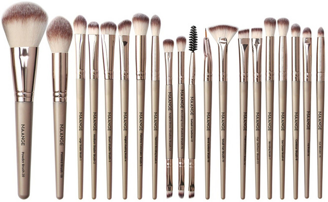 MAANGE 20피스 메이크업 브러시 세트 파운데이션 브러시 블러셔 브러시 및 아이섀도 브러시 등., 1개, Grey