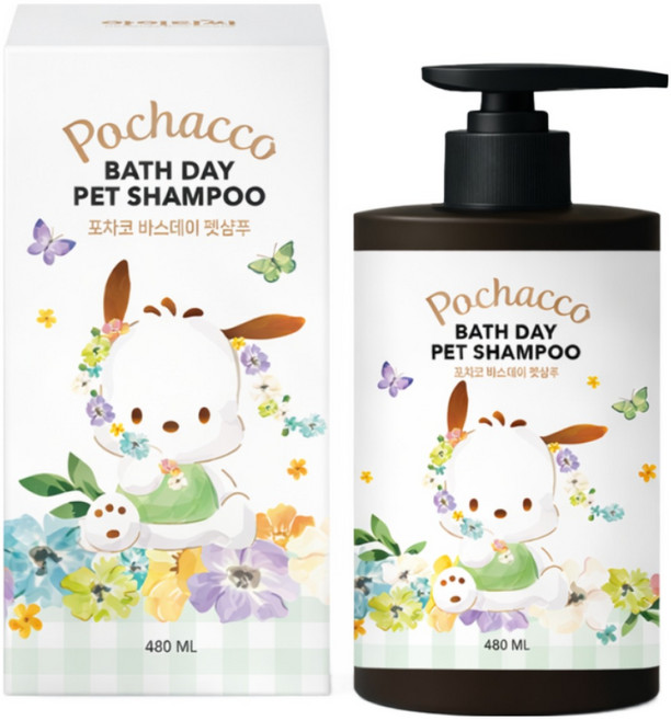 포차코 바스데이 비건인증 코스맥스제조 펫 샴푸, 1개, 480ml