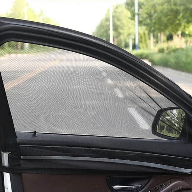TENET 차량용 모기장 방충망 겸 햇빛가리개 1 세트 4개 고탄력 업그레이드 도톰 커튼