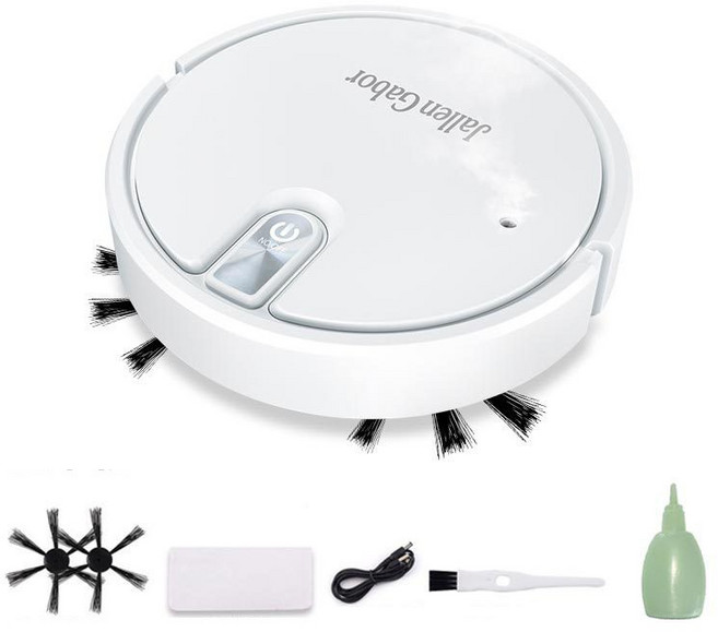 강력 흡입 + 물분사 가습 기능 로봇청소기 90분 장시간 사용 장애물 회피 + 무선 충전 저소음 설계 (청소/물걸레/분위기등) 무선 청소기 로봇청소기, 흰색, IS25A