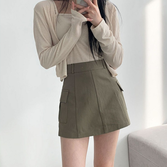 부기샵 카고 미니 포켓 미니 스커트 러블리힙 숏&롱 속바지ㅇ