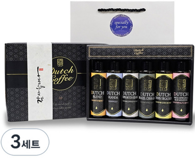 그때커피 콜드브루 더치커피 50ml x 6종 선물세트 + 쇼핑백, 선물상자 + 레시피카드, 3세트