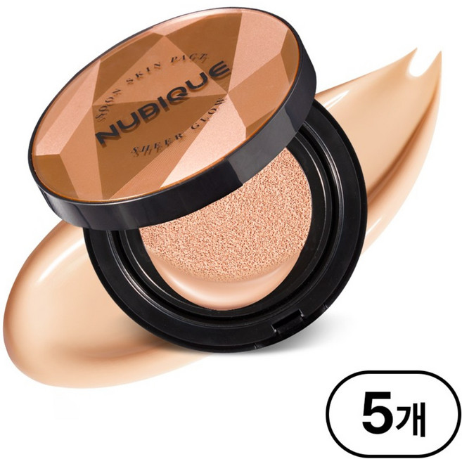 누디크 왕쿠션 순스킨 쉬어 글로우 팩트 본품 25g 연예인 홈쇼핑 쿠션팩트 광채, 5개, 23호