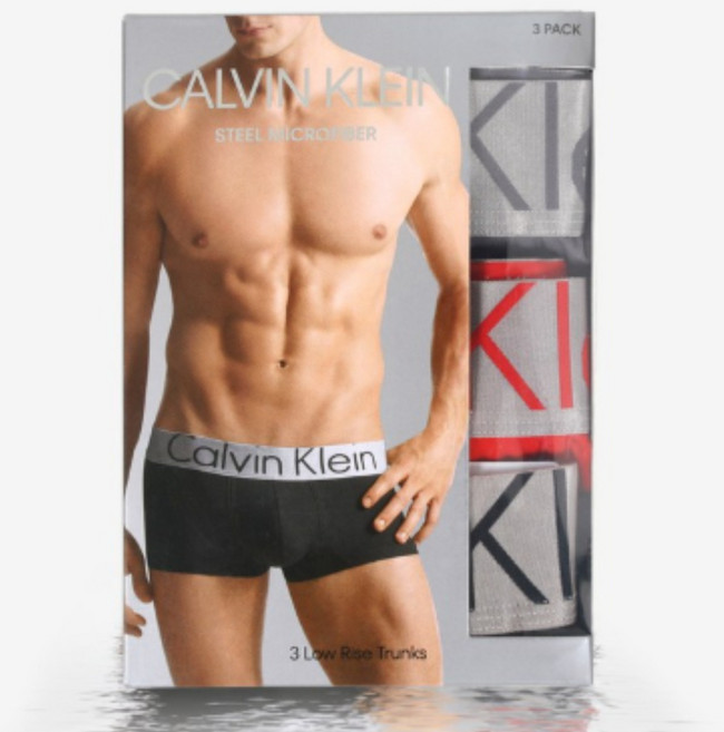 캘빈클라인언더웨어 CK 남자 팬티 속옷 드로즈 사각 면 3장 세트 NB1656
