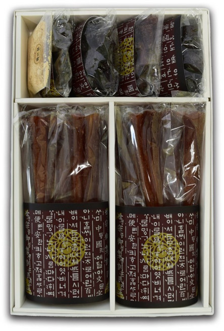 도라지정과 770g 3호 대추정과 설 설날 명절 선물세트 상견례 결혼 답례품 도라지대추정과, 도라지정과 1kg 대추정과혼합세트 (실크민트보자기), 1개