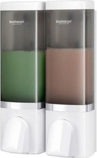 호텔 욕실 디스펜서 무타공 주방 샴푸통 고급 물비누 벽걸이 500ml, 2개, 루미스 화이트