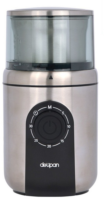 [신제품]델리팬 전동 커피그라인더 DEL-AG31 6단계 원두분쇄기 타이머 올스텐 가정용 홈카페 핸드드립