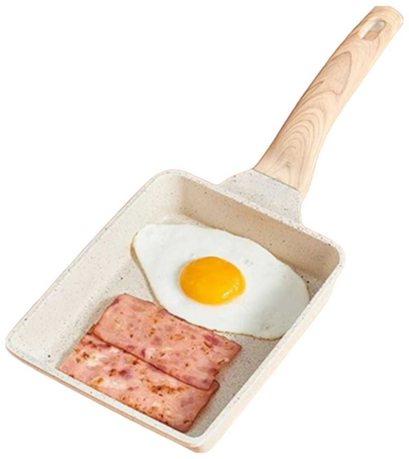 ZOZOFO KC인증 계란말이팬 후라이팬 IH 인덕션겸용 아침 요리 다마코야키 사각팬 에그팬 멀티 베이킹도구, 1개, 20cm