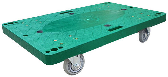 우레탄 바퀴 접이식 핸드카트, 600x400초록소형, 손잡이X 달리, 1개