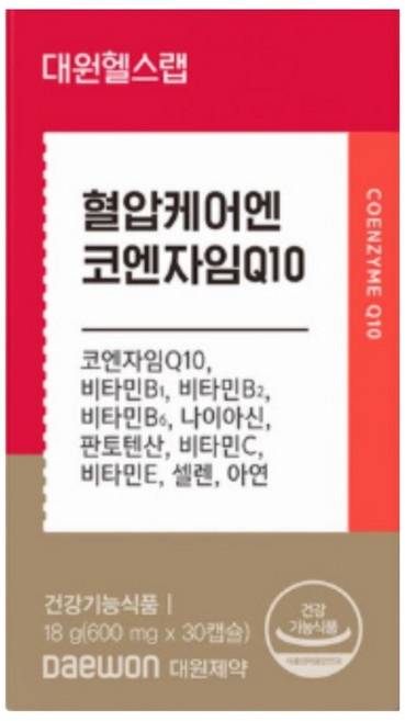장대원 대원헬스랩 혈압케어엔 코엔자임Q10, 30정, 6개