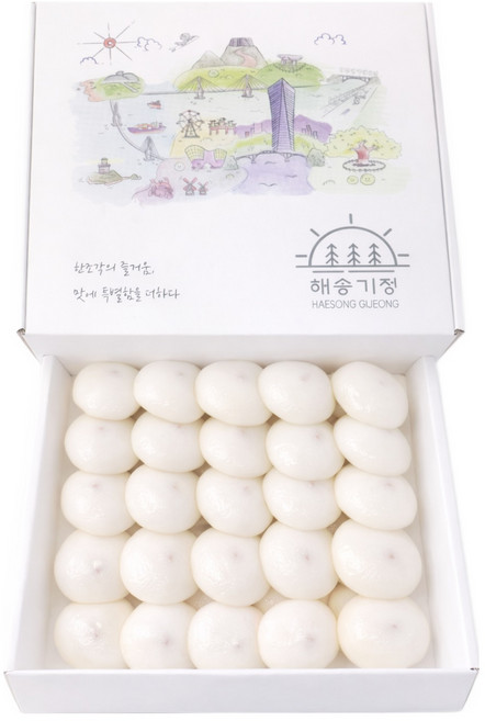 국산 쌀 인천 잔기지떡 맛집 / 해송기정 / 기본(팥), 30g, 100개