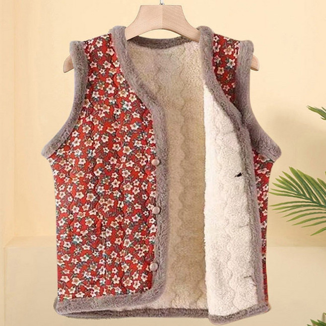 [지우네샾]촌캉스 기모 할머니조끼 김장조끼