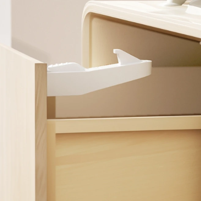 히든터치락 아기 서랍잠금장치 서랍장 싱크대 내장형 안전 문열림방지, 6개, 화이트 - 쿠팡