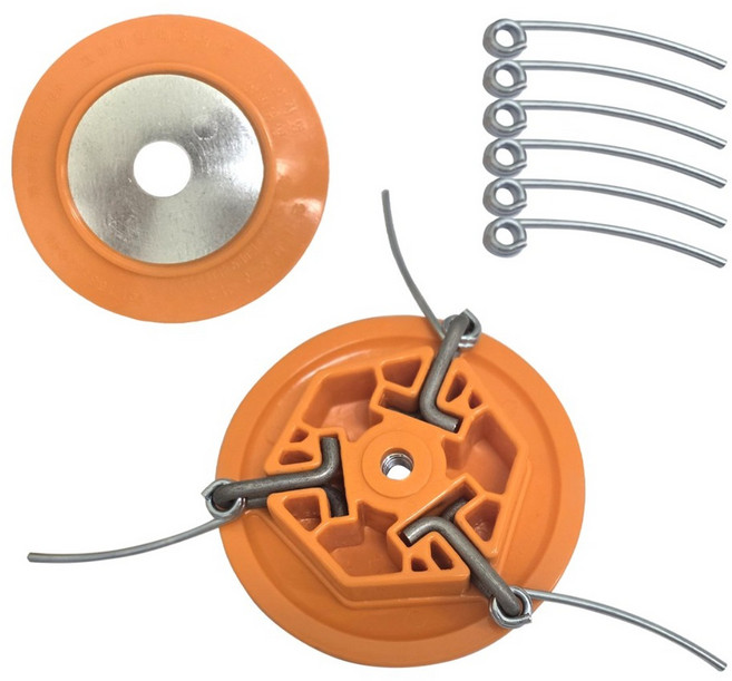 꼬마대장 신형 파워커터 예초기날 초강력 강선날 세트, 파워커터(본체구성+리필날 6개), 1개