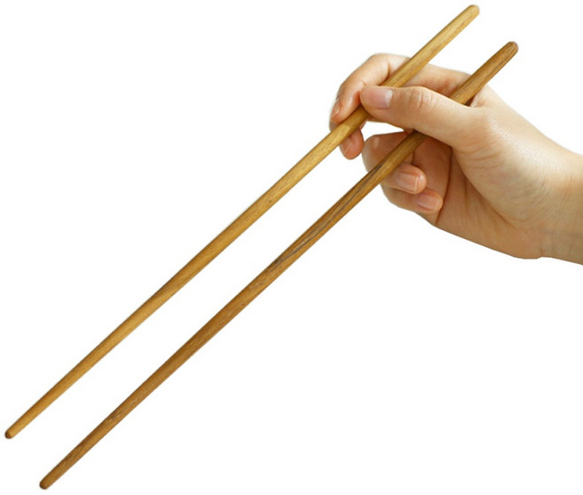 스와하 고급 티크나무 원목 튀김용 젓가락 32cm, 1개